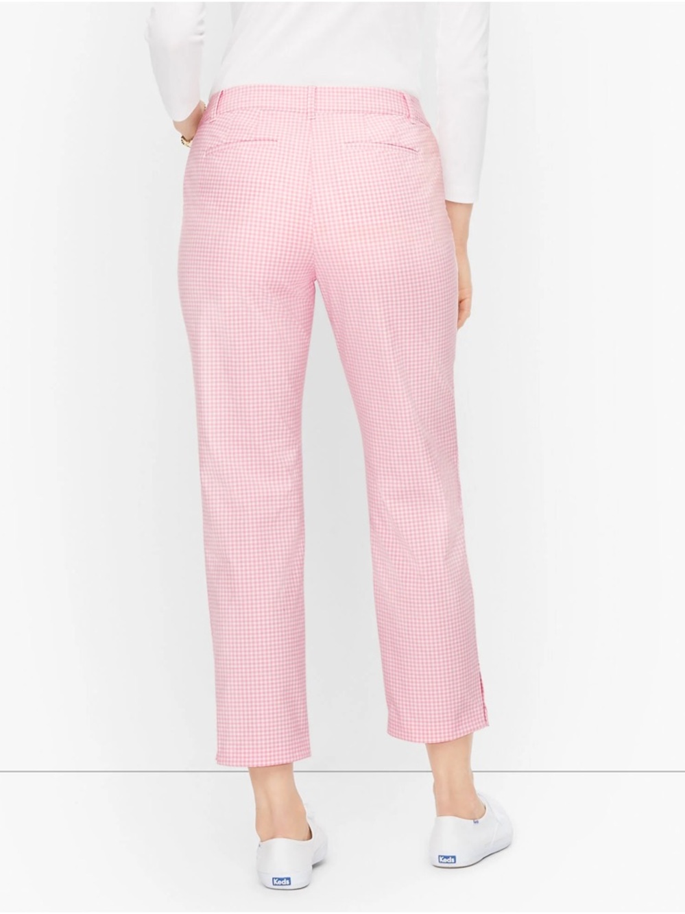 Pink Gingham Crop Pants - Picture 3 of 14